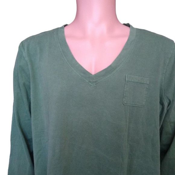 LL Bean T-Shirt Men's Long Sleeve Green Size 2X - Picture 4 of 7